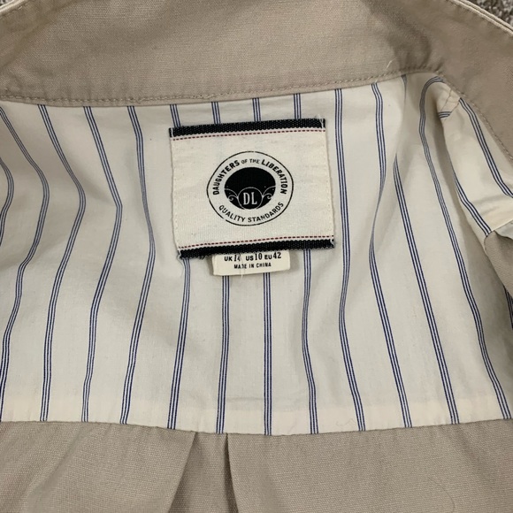 Daughters of the Liberation Utility Jacket Size 10 EUC Tan Cotton Multi … - Picture 14 of 16